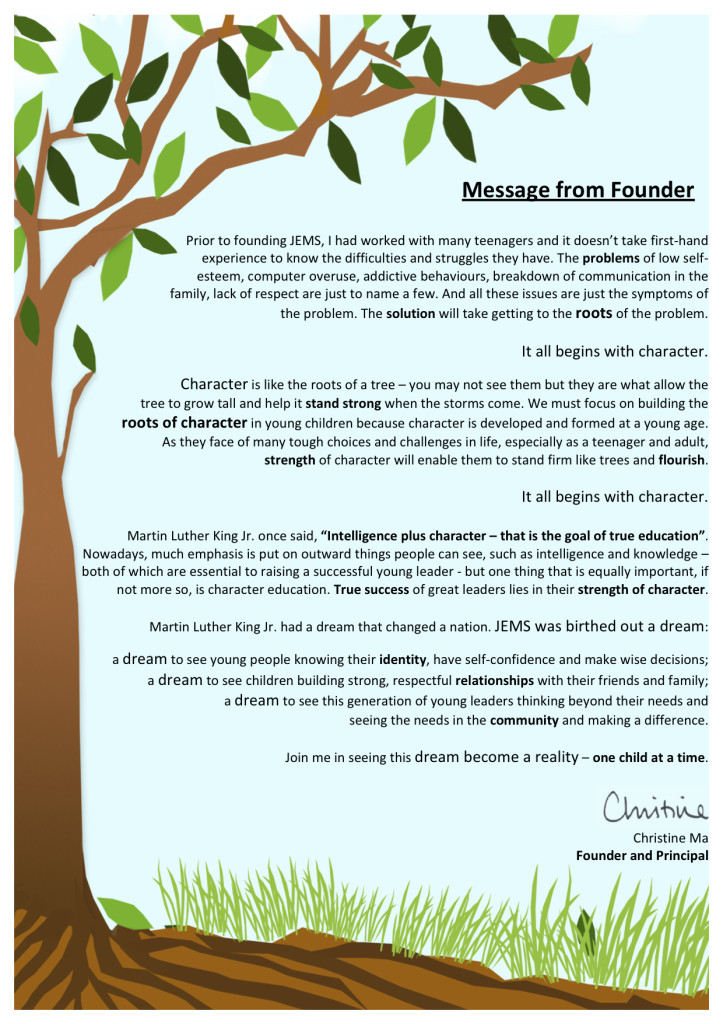 Message from Founder